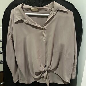 Women’s beige/purple blouse